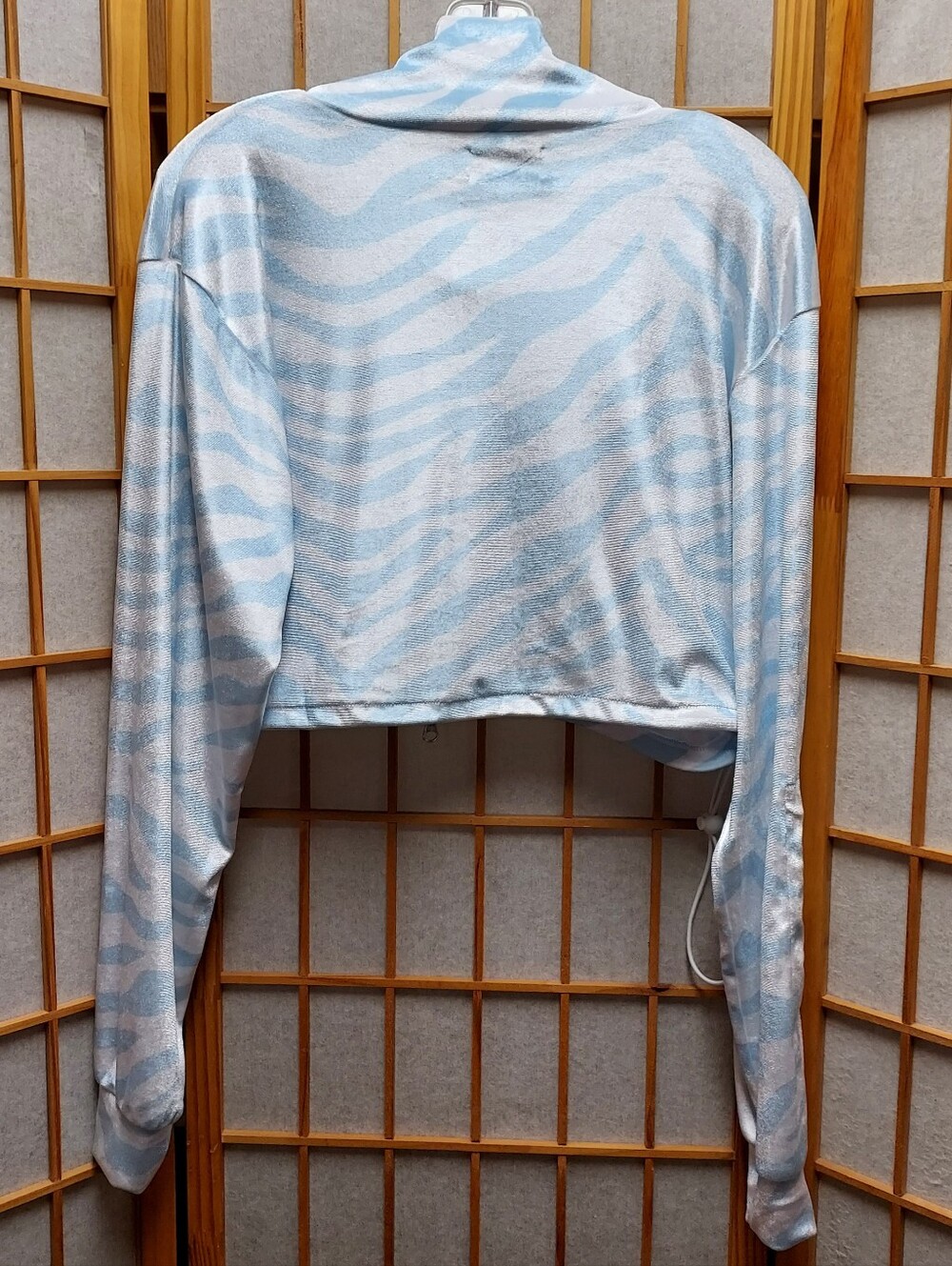 🦓 Cute Mistake Oversized Zebra Velour Velvet Crop Sweater (XS-L) - Picture 9 of 9